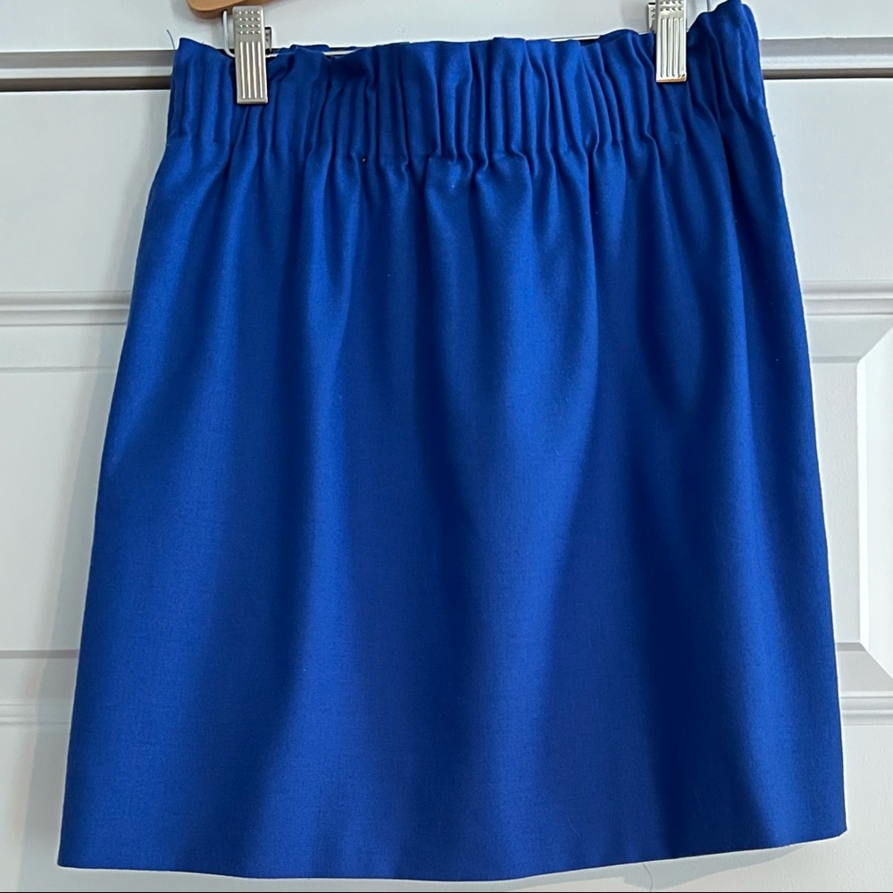 J.Crew wool mix royal blue, lined mini skirt-Size 2